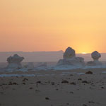 White Desert sunset